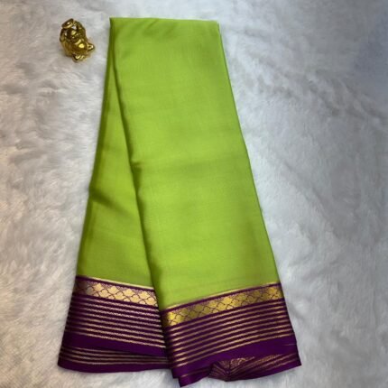 Pure Mysore Crape Silk Saree 100 GSM